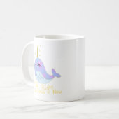 Kawaii Serious Narwhal Kaffeetasse (Vorderseite Links)