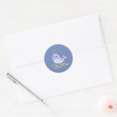 Kawaii Serious Narwhal Runder Aufkleber (Umschlag)