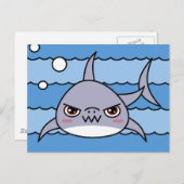 Kawaii Shark Postkarte (Vorne/Hinten)