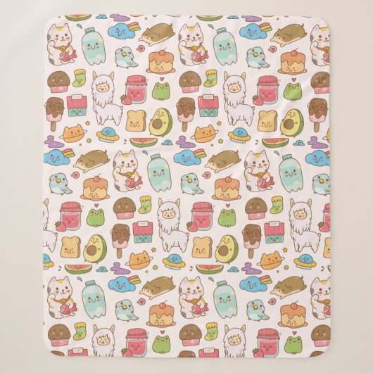 Kawaii Sherpa Blanket Sherpadecke (Vorderseite)
