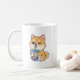 Kawaii Shiba Inu Boba 🐶🧋 – Süßer Bubble Tea Hund Kaffeetasse