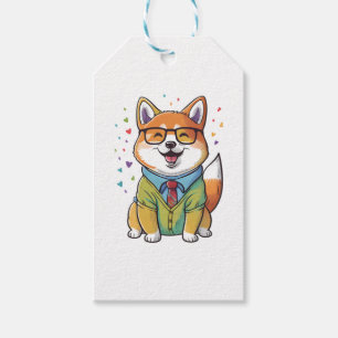 Kawaii Shiba Inu Hipster 1 Geschenkanhänger