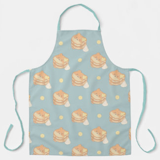 Kawaii Shiba Inu Pancake Desserts Schürze - Blau