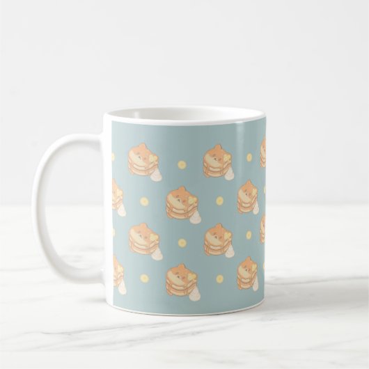Kawaii Shiba Inu Pancakes Tasse mit Bananas Blue (Links)