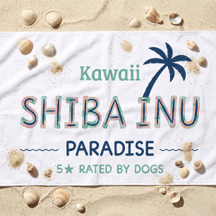 Kawaii Shiba Inu Paradise Strandtuch Lustiger Hu Badehandtuch