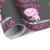 Kawaii Shy Niedlich Axolotl Lover Geschenkpapier (Rolleneckpunkt)