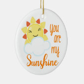 Kawaii sind Sie meine Sonnenscheinsun-Wolken Keramik Ornament (Rechts)