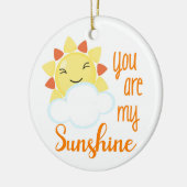 Kawaii sind Sie meine Sonnenscheinsun-Wolken Keramik Ornament (Links)