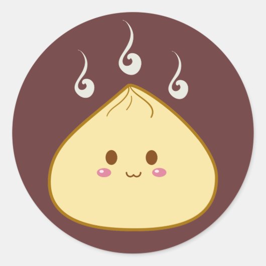 Kawaii "SioPao" Meatbun Runder Aufkleber (Vorderseite)