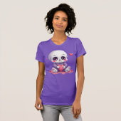 Kawaii Skeleton Holding Heart T-Shirt (Vorne ganz)
