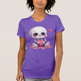 Kawaii Skeleton Holding Heart T-Shirt
