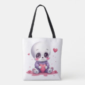 Kawaii Skeleton Holding Heart Tasche (Rückseite)