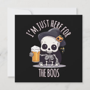 Kawaii Skelett Halloween Oktoberfest Einladung