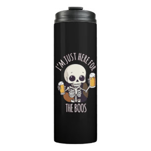 Kawaii-Skelett Halloween Oktoberfest Thermosbecher