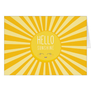 KAWAII SKY Hell kühn gelb lächelnd Sonne