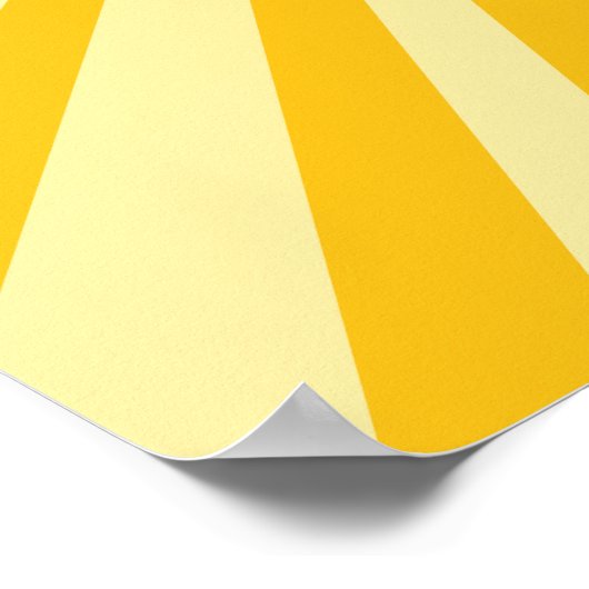 KAWAII SKY Hell kühn gelb lächelnd Sonne Poster (Ecke)