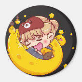 Kawaii Sleeping Girl Magnet (Vorne)