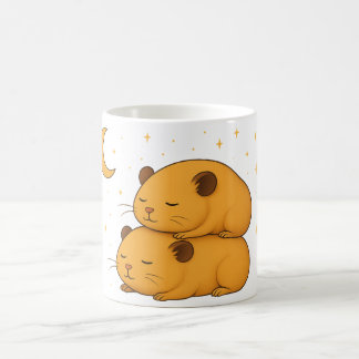Kawaii sleepy dreamy cozy cartoon hamster moon kaffeetasse
