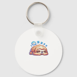 Kawaii Sleepy Sloth Napping Zzz Funny Lazy Animal Schlüsselanhänger