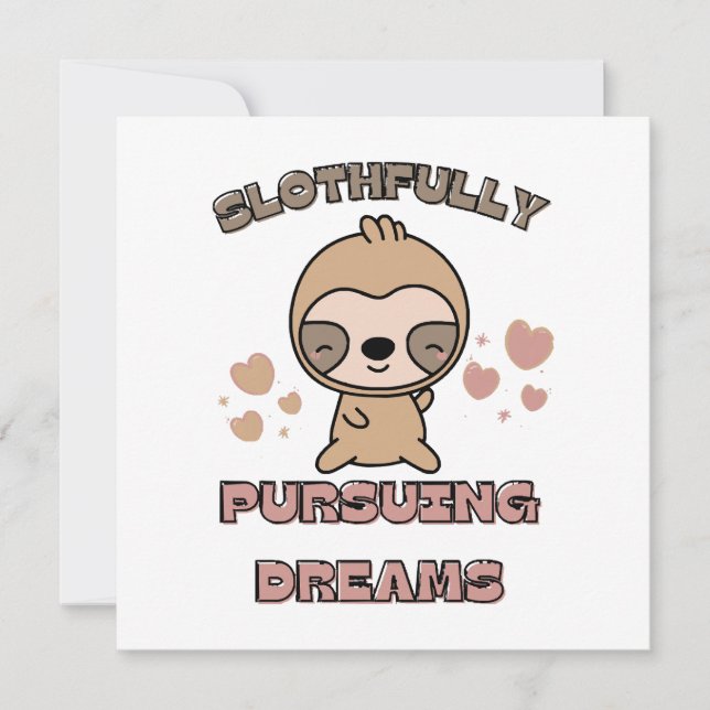 Kawaii Sloth Animal Pun (Vorderseite)