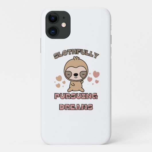 Kawaii Sloth Animal Pun Case-Mate iPhone Hülle (Rückseite)