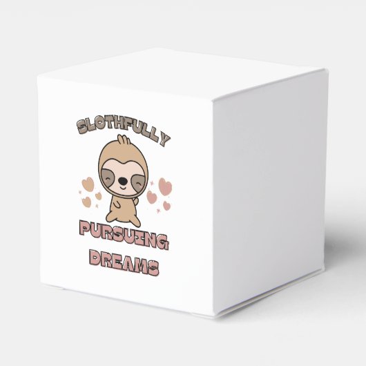 Kawaii Sloth Animal Pun Geschenkschachtel (Rückseite)