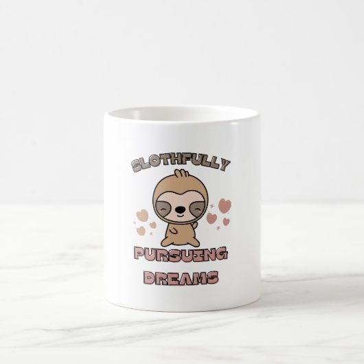 Kawaii Sloth Animal Pun Kaffeetasse (Mittel)
