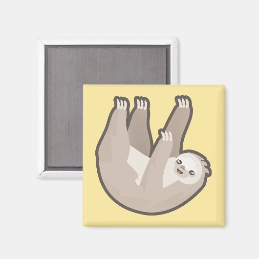 Kawaii Sloth Magnet (Vorderseite/Rückseite)