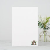 Kawaii Sloth mit Pen und Papier (Stehend Vorderseite)