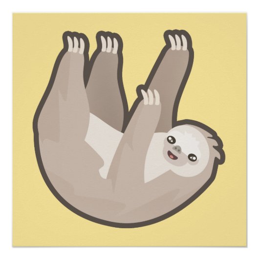 Kawaii Sloth Poster (Vorderseite)