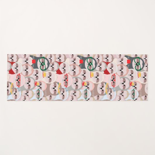Kawaii Sloths Yogamatte (Vorderseite (Horizontal))
