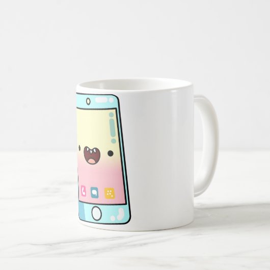 Kawaii Smartphone Kaffeetasse (VorderseiteRechts)