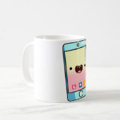 Kawaii Smartphone Kaffeetasse (Vorderseite Links)
