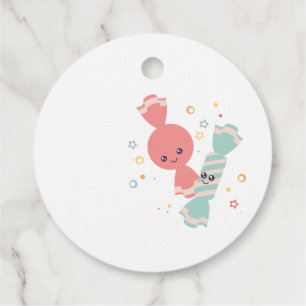Kawaii Smiling Candy Gift Tag Geschenkanhänger