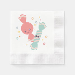 Kawaii Smiling Candy Paper Napkins Serviette