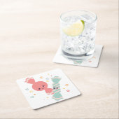 Kawaii Smiling Candy Sqaure Paper Untersetzer (Vor Ort)