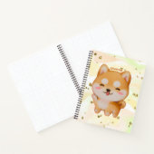 Kawaii Smiling Cartoon-Style Shiba Inu Notizblock (Innenseite)