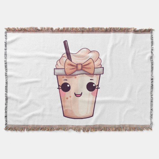 Kawaii Smiling Frappe Decke (Vorderseite)