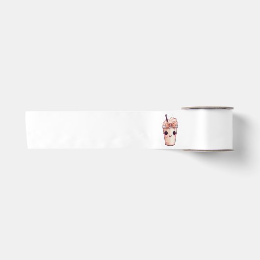 Kawaii Smiling Frappe Satinband (Vorderseite)
