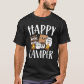 Kawaii Smore Happy Camper Camping Crew T-Shirt (Vorderseite)