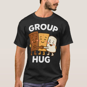 Kawaii S'Mores Lagerfeuer Gruppenumarmung Camping- T-Shirt