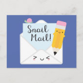 Kawaii Snail Mail Postkarte (Vorderseite)