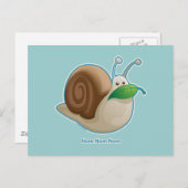 Kawaii Snail Postkarte (Vorne/Hinten)
