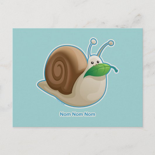 Kawaii Snail Postkarte (Vorderseite)
