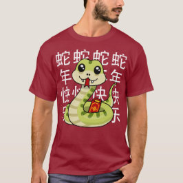 Kawaii Snake - Glückliches Jahr der Schlange! T-Shirt