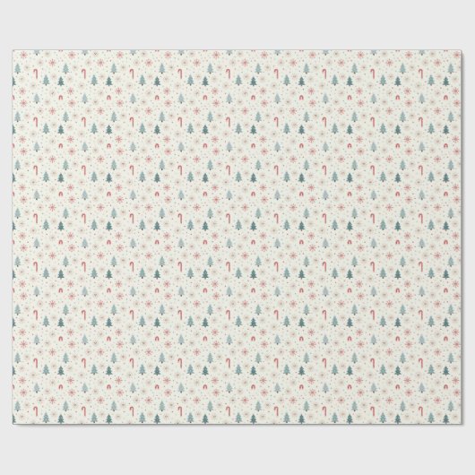 Kawaii-Snowflakes-Muster Geschenkpapier (Flach)