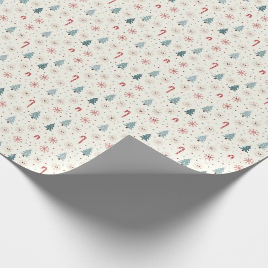 Kawaii-Snowflakes-Muster Geschenkpapier (Ecke)
