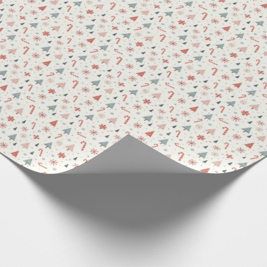 Kawaii-Snowflakes-Muster Geschenkpapier (Ecke)