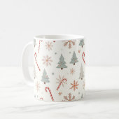 Kawaii-Snowflakes-Muster Kaffeetasse (Vorderseite Links)