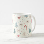 Kawaii-Snowflakes-Muster Kaffeetasse (VorderseiteRechts)